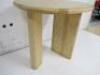 Designer Style Solid Oak & Ply, Waxed Wood Cafe Table, Size H74 x W71 x D74cm. - 4