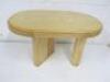 Designer Style Solid Oak & Ply, Waxed Wood Side Table, Size H51 x W80 x D74cm.