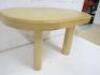 Designer Style Solid Oak & Ply, Waxed Wood Side Table, Size H51 x W80 x D74cm. - 4