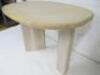 Designer Style Solid Oak & Ply, Bleached Wood Cafe Table, Size H74 x W100 x D74cm. - 4