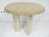 Designer Style Solid Oak & Ply, Bleached Wood Cafe Table, Size H74 x W71 x D74cm.