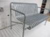 Hay Palissade 2 Seater Hot Galvanised Steel Outdoor Bench, Size H80 x W125 x D70cm. - 4
