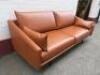 Stua Manufactured 'Costura Linear 2 Seater Sofa' by Designer Jon Gasca, in Elmo Baltique Leather with 2 Cushions. Size H70 x W210 x D90cm. RRP &pound;9500. - 2