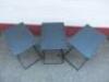 Set of 3 Black Metal Canterlever Side Tables. Size H51 x W35 x D48cm. - 2