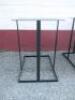 Set of 3 Black Metal Canterlever Side Tables. Size H51 x W35 x D48cm. - 3