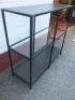 Pair of Metal Framed Bookcases with Walnut Effect & Glass Shelves. Size H95 x W36 x D100cm. - 5