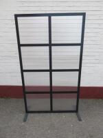 Metal Framed Opaque Perspex Room Divider/Privacy Screen. Size H182 x W105cm.