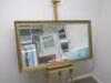 Large Gold Coloured Guilt framed Reproduction Bevelled Edge Mirror. Size H72 x 130cm. - 2