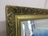 Large Gold Coloured Guilt framed Reproduction Bevelled Edge Mirror. Size H72 x 130cm. - 3