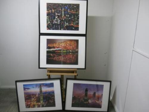 4 x Ikea Framed & Mounted Prints, Size H53 x W73cm.