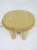 Designer Style Solid Oak & Ply, Waxed Wood Stool, Size H51 x W45 x D45cm. - 2