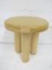 Designer Style Solid Oak & Ply, Waxed Wood Stool, Size H51 x W45 x D45cm.