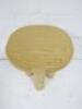 Designer Style Solid Oak & Ply, Waxed Wood Stool, Size H51 x W45 x D45cm. - 2