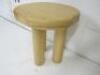 Designer Style Solid Oak & Ply, Waxed Wood Stool, Size H51 x W45 x D45cm. - 4