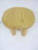 Designer Style Solid Oak & Ply, Waxed Wood Stool, Size H51 x W45 x D45cm. - 2
