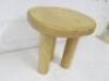 Designer Style Solid Oak & Ply, Waxed Wood Stool, Size H51 x W45 x D45cm. - 3