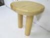 Designer Style Solid Oak & Ply, Waxed Wood Stool, Size H51 x W45 x D45cm. - 4