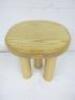 Designer Style Solid Oak & Ply, Waxed Wood Stool, Size H51 x W45 x D45cm.