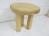 Designer Style Solid Oak & Ply, Waxed Wood Stool, Size H51 x W45 x D45cm. - 3