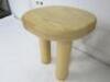 Designer Style Solid Oak & Ply, Waxed Wood Stool, Size H51 x W45 x D45cm. - 4