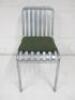 Hay Palissade Hot Galvanised Steel Outdoor Chair. Comes with Hay Palissade Seat Pad Cushion in Green, Size H80 x W125 x D70cm.