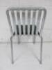 Hay Palissade Hot Galvanised Steel Outdoor Chair. Comes with Hay Palissade Seat Pad Cushion in Green, Size H80 x W125 x D70cm. - 3