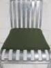 Hay Palissade Hot Galvanised Steel Outdoor Chair. Comes with Hay Palissade Seat Pad Cushion in Green, Size H80 x W125 x D70cm. - 4