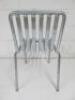 Hay Palissade Hot Galvanised Steel Outdoor Chair. Comes with Hay Palissade Seat Pad Cushion in Green, Size H80 x W125 x D70cm. - 9