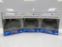 3 x Sony PS4 Dual Shock 4 Wireless Controller in Original Boxes.