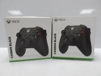 2 x Xbox Wireless Controller - Carbon Black in Original Packaging.