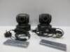 Pair of BirdDog Eyes P100 Full NDI PTZ Camera, Model EYES P100 Black, S/N CO12080176 & CO12080179. Comes with 2 Power Supplies, 2 Remote Controls & Wheeled Hard Shell Case.