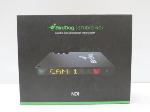 Boxed BirdDog Studio NDI, Model NDI SDI REV4. NOTE: missing power supply.