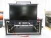 Datavideo 17.3" 3G SDI Full HD LCD Foldable Rackmount Monitor, Model TLM-170L.Comes in Metal Flight Case.