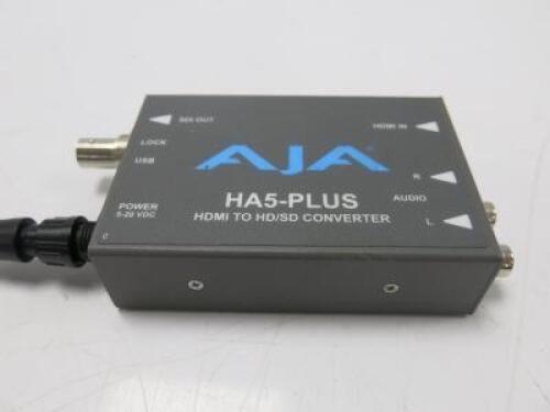 AJA HA5-PLUS HDMI to HD/SD Converter with Power Supply.