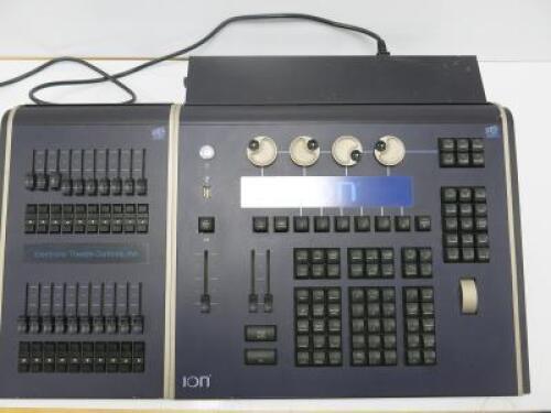 ETC ION Fader Wing Lighting Console,P/N 4310A1002, S/N431001736. Comes with Amptown Metal Flight Case, Keyboard & Mouse.