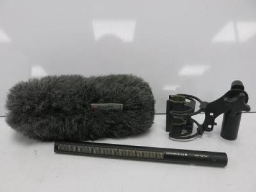 Sennheiser Short Shotgun Microphone, Model MKH416 P48 with Rycote Softie.