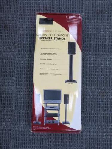 Sanus Systems Pair of Speaker Stands, Model NF30B. Comes in Original Box & Appears Unused.