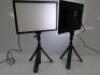 2 x Raleno LED Video Soft Light Panel with LCD Display, Model PLV-S192. Comes with 2 Power Supplies & 2 x Joby Tripod. - 8