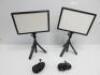 2 x Raleno LED Video Soft Light Panel with LCD Display, Model PLV-S192. Comes with 2 Power Supplies & 2 x Joby Tripod. - 10