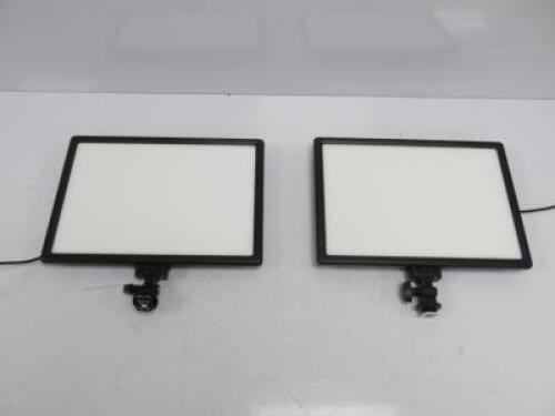 2 x Raleno LED Video Soft Light Panel with LCD Display, Model PLV-S192. Comes with 2 Power Supplies.