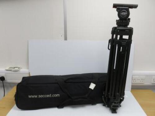 SECCED Carbon Fibre Tripod, Model SC-DV/CF75D & SECCED Fluid Head, Model SC-DV10/75RP with SECCED Handle. Comes in Carry Case.