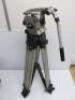 Vinten Tripod with Vinten Vision 10 Pan & Tilt Head with Wedge Plate & Pan Bar. Comes with Vinten Blue Soft Carry Case. - 2