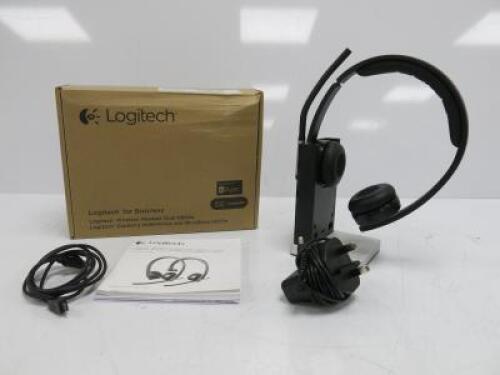 Boxed Logitech Wireless Head Set, Model Dual H820E. Comes with Headset, Base Station, Charger & Set Up Guide.