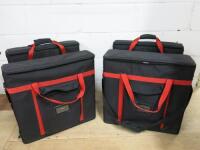 4 x CP Cases Rugged Textile Padded Rackmount Carry Bags. Sizes 3 x H13 x W53 x D53cm & 1 x H19 x W53 x D53cm.