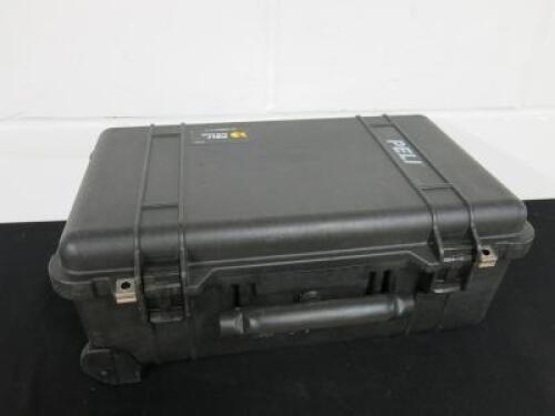 Genuine Peli Flight Case with Wheels & Retract Handle, Model 1510.