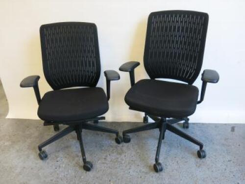 2 x Senator EV740MF Office Chairs in Black.