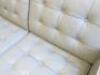 2 Seater Leather Reception Sofa in Sage Green. - 3