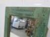 Reclaimed Wooden Mirror Distressed in Green, Size H53 x W31cm. - 4