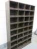 Large Wooden 32 Pigeon Hole Storage Unit, Size H185 x W120 x D30cm. - 2