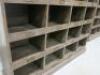 Large Wooden 32 Pigeon Hole Storage Unit, Size H185 x W120 x D31cm. - 7